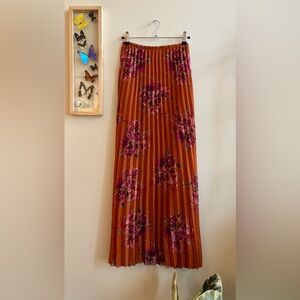 GORGEOUS 🌺 🍂 Elle Pleated Sheer Maxi Skirt, Copper, Purple / Multi
